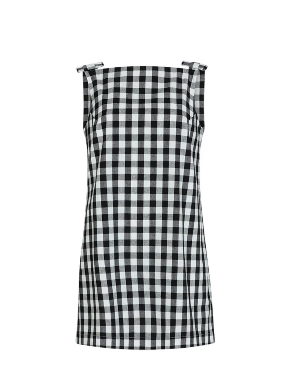 KITRI Angelica Gingham Linen Blend Mini Dress